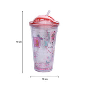 Reuseable Tumbler Sipper Cup - Pink, 450mL