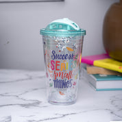 Reuseable Tumbler Sipper Cup - Blue, 450mL