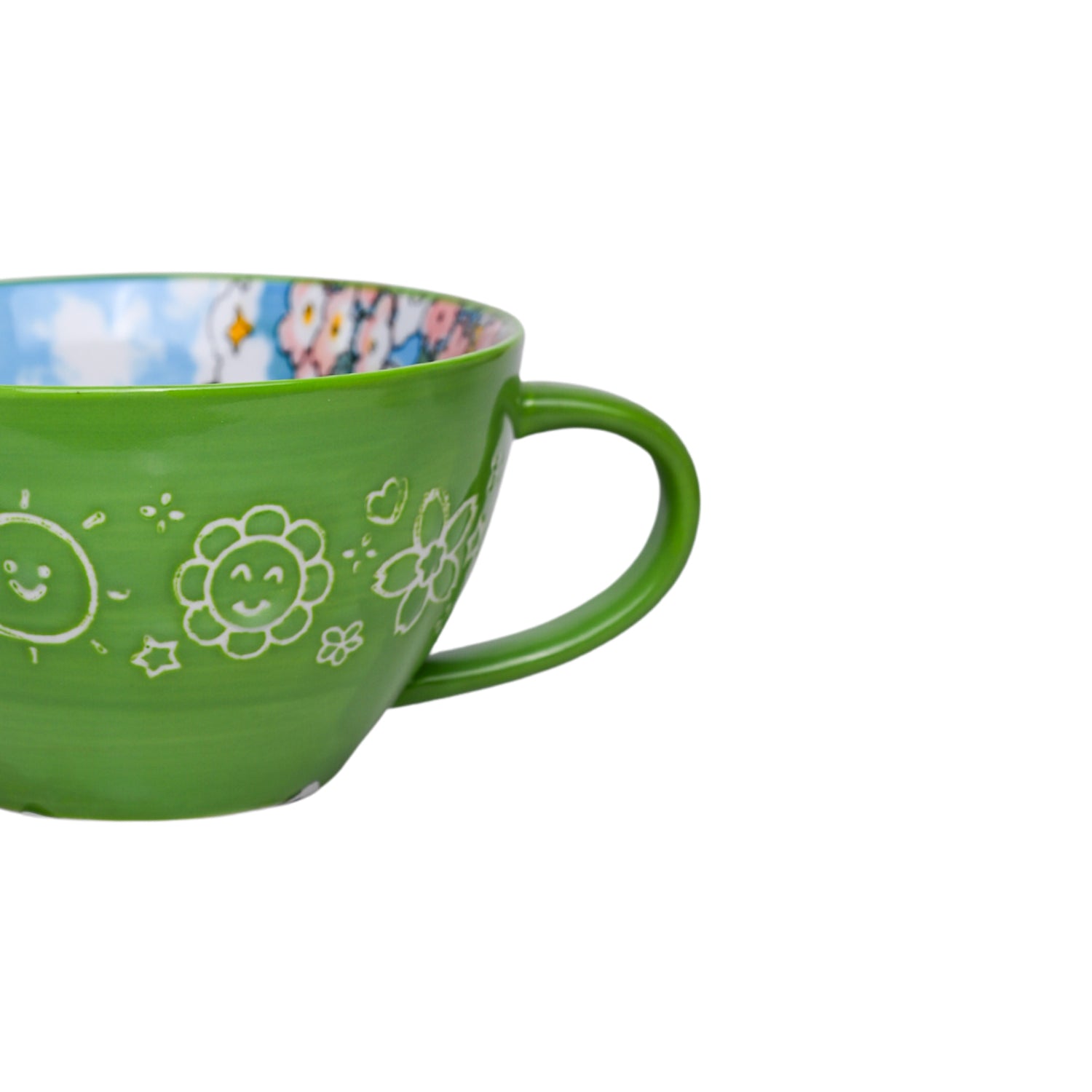 Ceramic Coffee & Tea Cup - 400mL & Green
