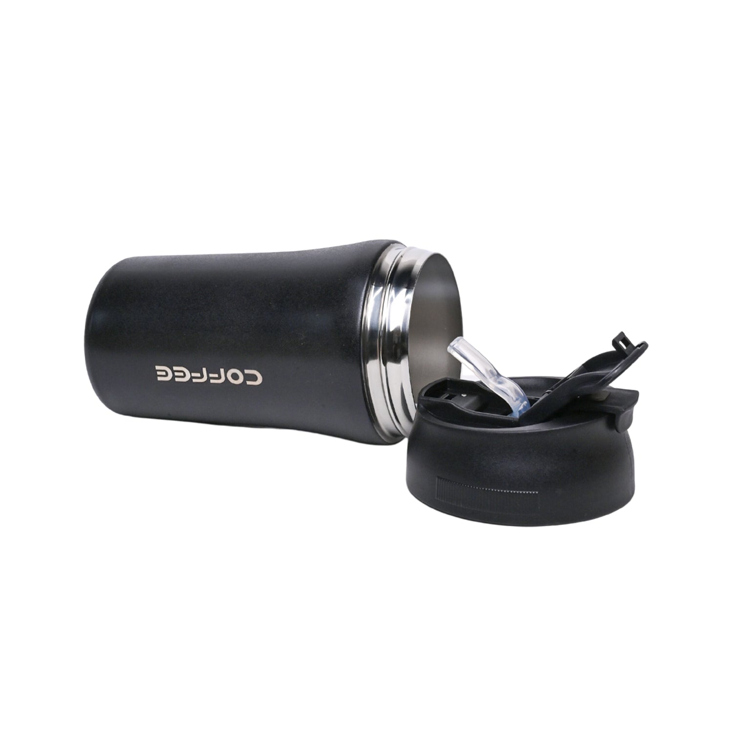 Tumbler Mug With Lid - 400mL, Black