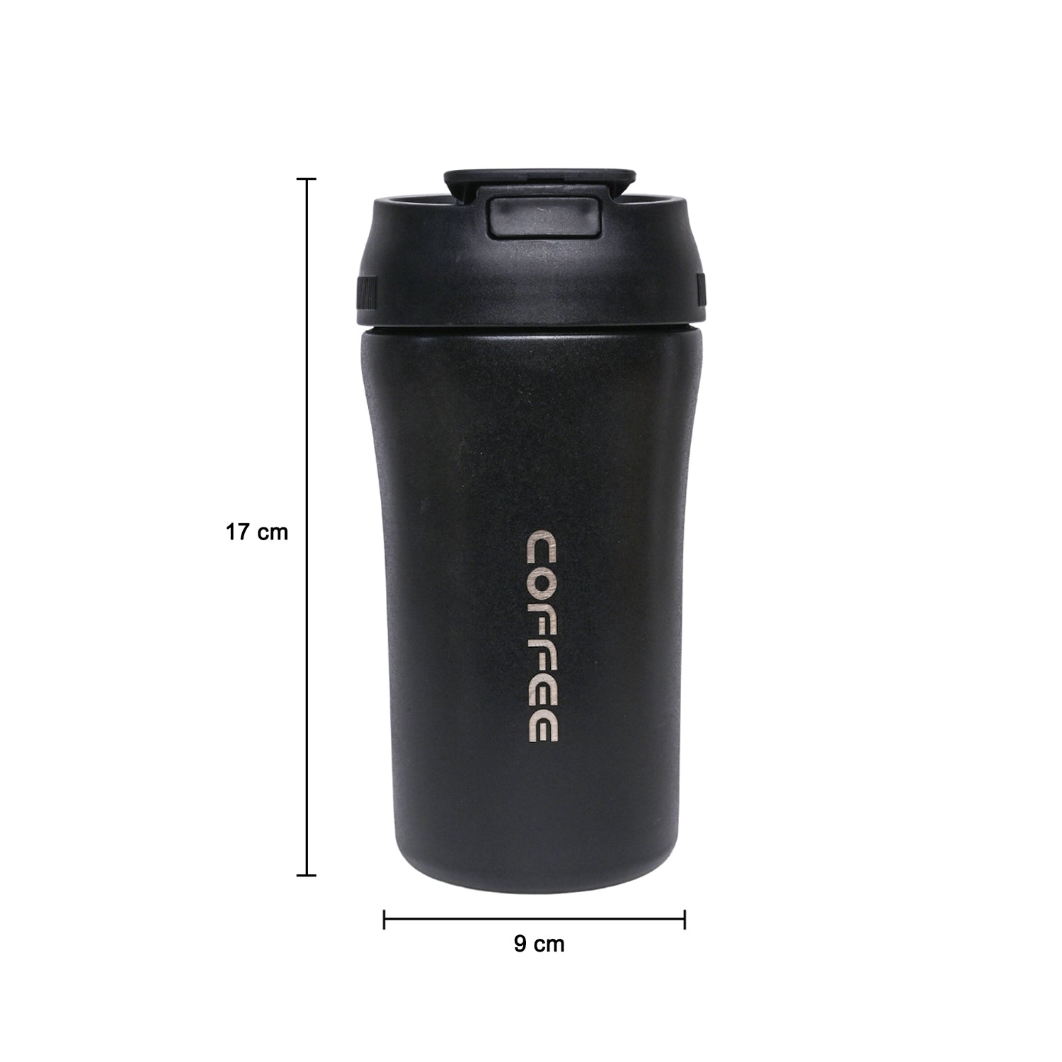 Tumbler Mug With Lid - 400mL, Black