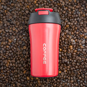 Tumbler Mug With Lid - 400mL, Red