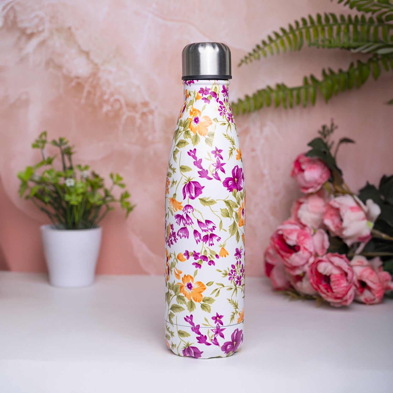 Stainless Steel Water Bottle - 500ml, Multicolor