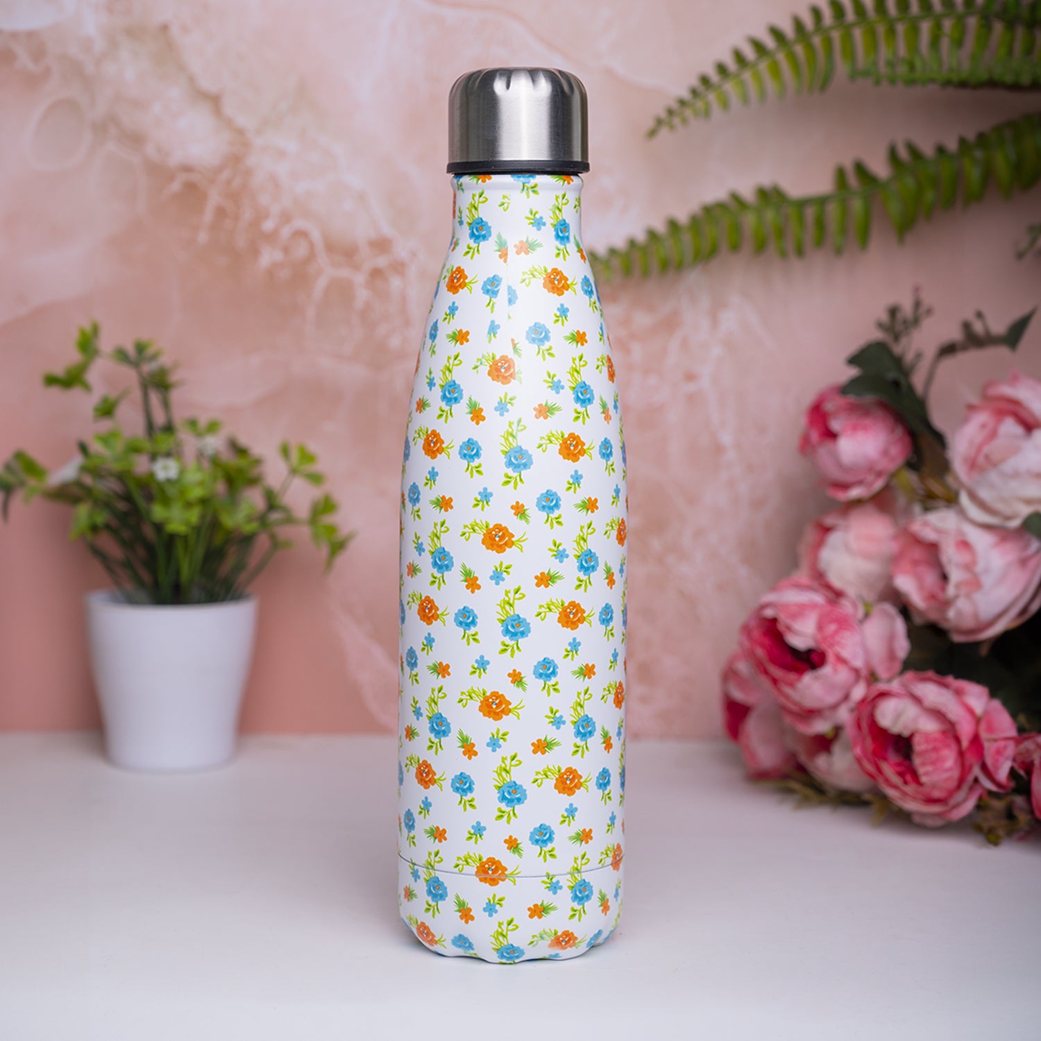 Stainless Steel Water Bottle - 500ml, Multicolour