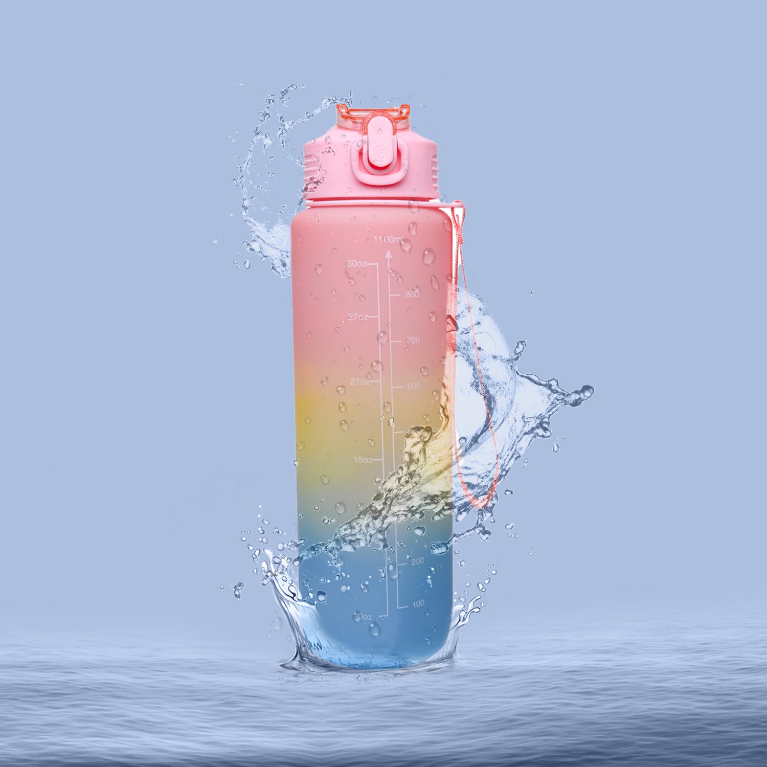 1 Liter Sipper Travel Water Bottle, Multi