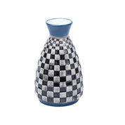 Decorative Flower Vase - Black, White and Blue