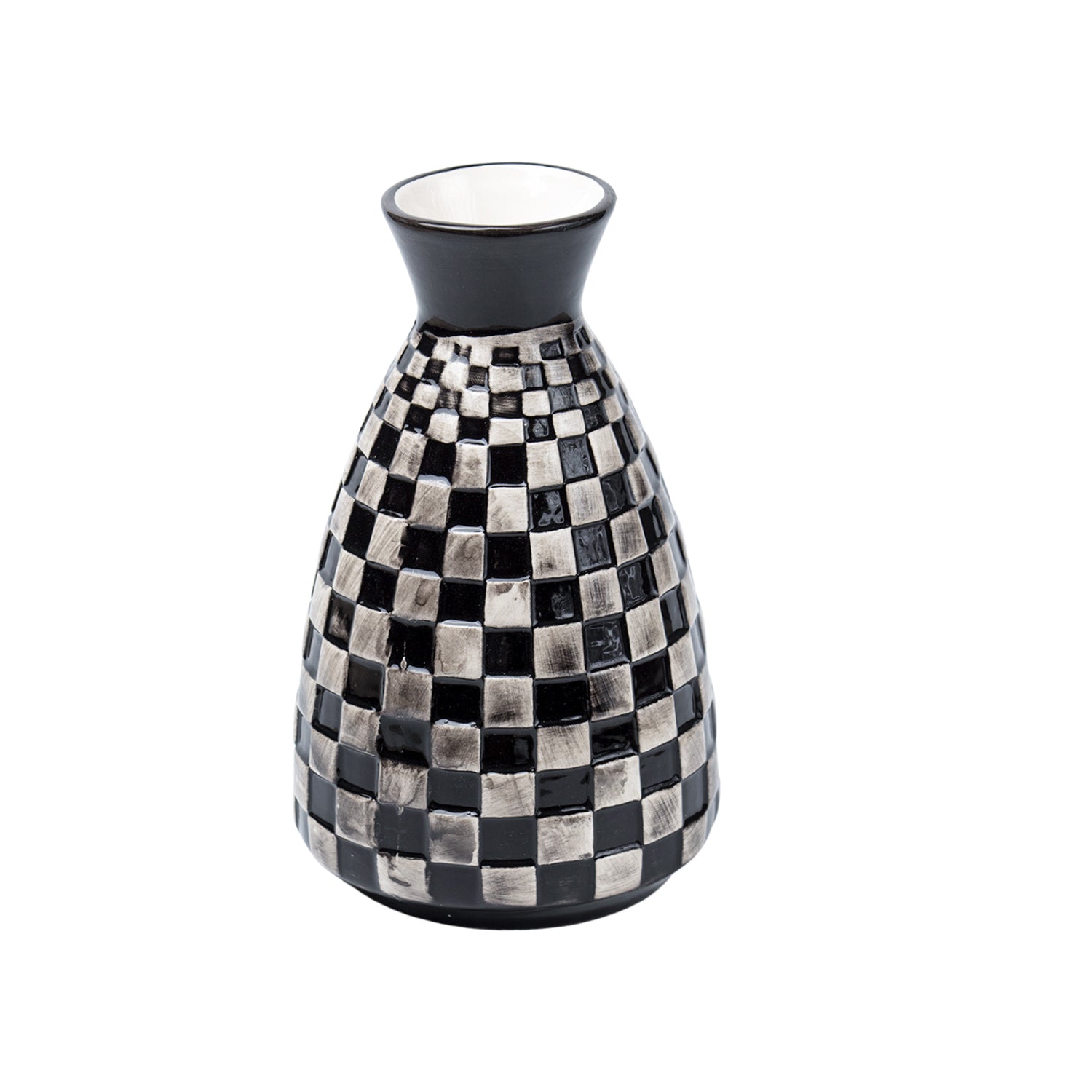 Decorative Flower Vase - Black and White