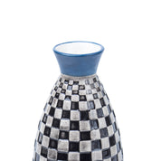Decorative Flower Vase - Black, White and Blue