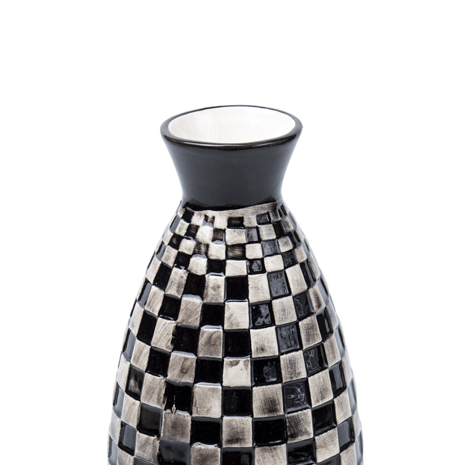 Decorative Flower Vase - Black and White