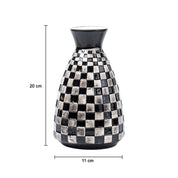 Decorative Flower Vase - Black and White