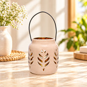 Hanging Tealight Holder - Ceramic & Brown