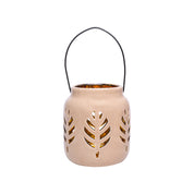 Hanging Tealight Holder - Ceramic & Brown