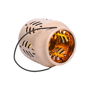 Hanging Tealight Holder - Ceramic & Brown