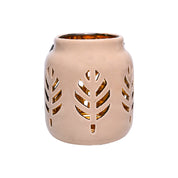 Hanging Tealight Holder - Ceramic & Brown