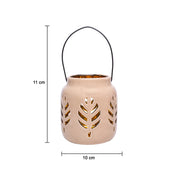 Hanging Tealight Holder - Ceramic & Brown