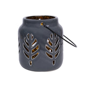 Hanging Tealight Holder - Ceramic & Black