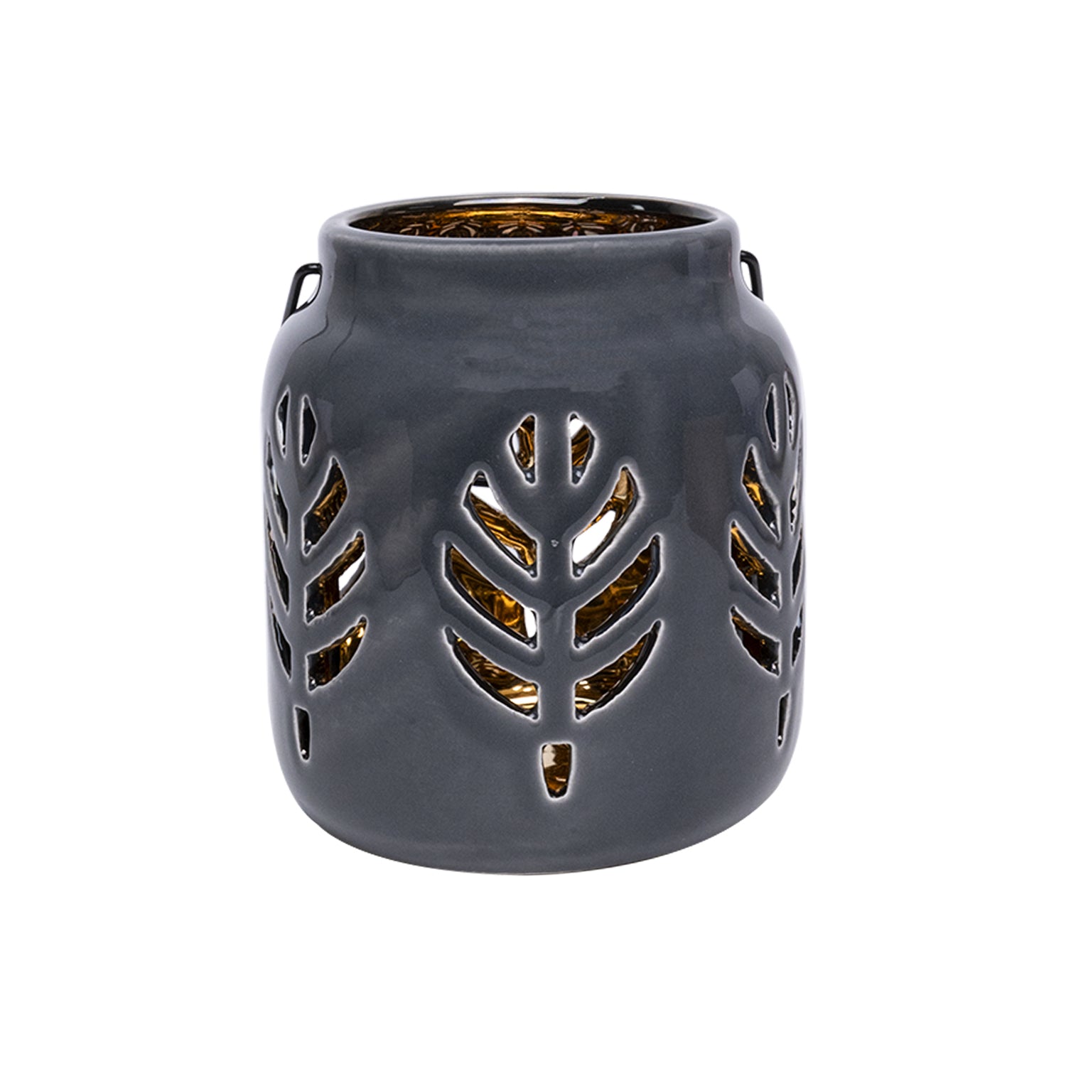Hanging Tealight Holder - Ceramic & Black