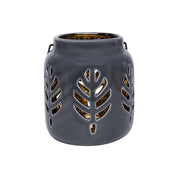 Hanging Tealight Holder - Ceramic & Black