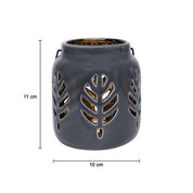 Hanging Tealight Holder - Ceramic & Black