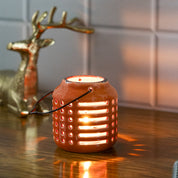 Hanging Tealight Candle Holder - Orange