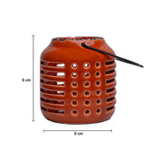 Hanging Tealight Candle Holder - Orange