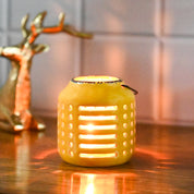 Hanging Tealight Candle Holder - Yellow