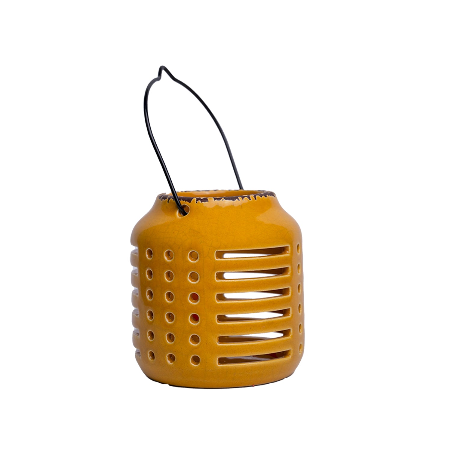 Hanging Tealight Candle Holder - Yellow