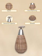 Light Brown Ceramic Pear Shape Soap Dispenser - 350mL