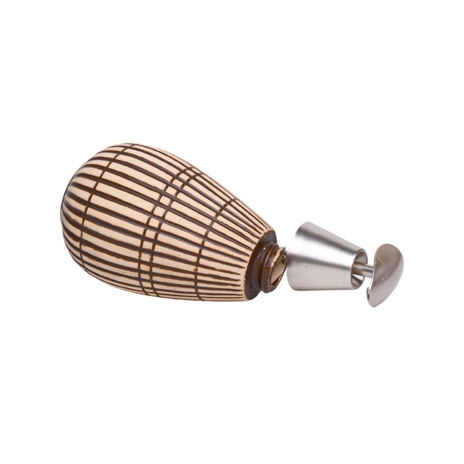 Light Brown Ceramic Pear Shape Soap Dispenser - 350mL