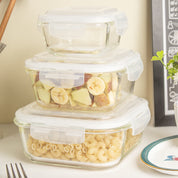 Borosilicate Food Containers (Pack of 3 - 320ml, 800ml & 1200ml)