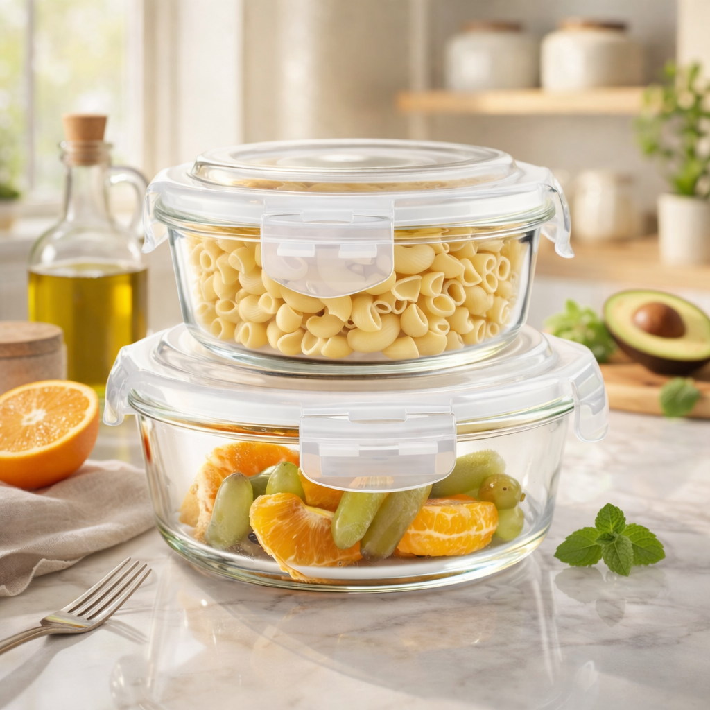 Borosilicate Food Containers (Pack of 2 - 400ml & 620ml)