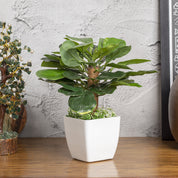 Obcordate Shape Leafs Home Decor Artificial Flower Pot