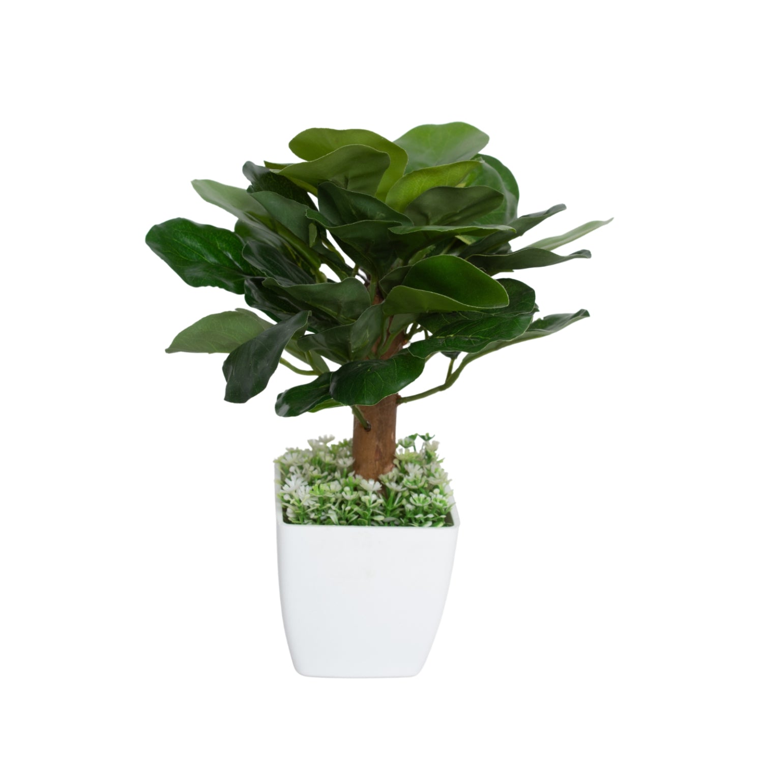 Obcordate Shape Leafs Home Decor Artificial Flower Pot
