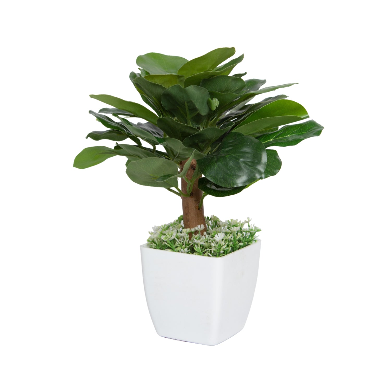Obcordate Shape Leafs Home Decor Artificial Flower Pot