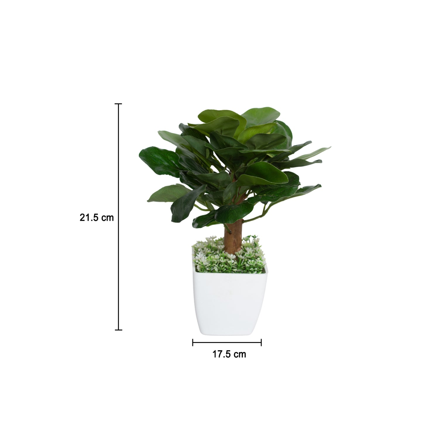 Obcordate Shape Leafs Home Decor Artificial Flower Pot