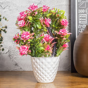 Pink Artificial Flower Vase Home Decor