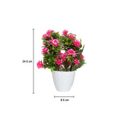 Pink Artificial Flower Vase Home Decor