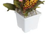 Pink Rose Artificial Flower Pot Home Decor