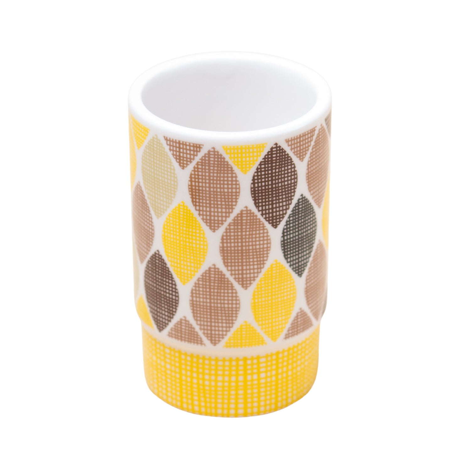 Ceramic Bathroom Set of 4 - Multi Leaf Pattern