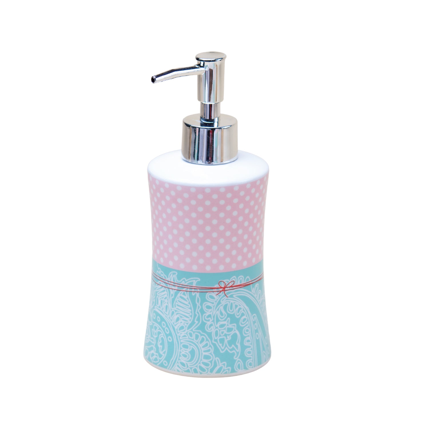 Ceramic Bathroom Set 4 - Polka Dot Print