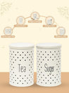 Stylish Ivory Tea & Sugar Jar (Each 1000 Ml) - MARKET99
