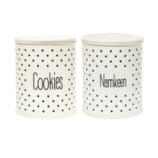 Stylish Ivory Cookie & Namkeen Jar (Each 1400 Ml)
