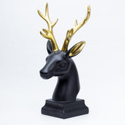 Black Glossy Reindeer Head Shaped Decorative Deer