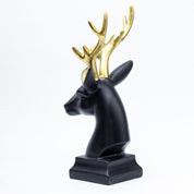 Black Glossy Reindeer Head Shaped Decorative Deer