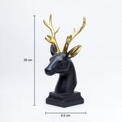 Black Glossy Reindeer Head Shaped Decorative Deer