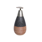 Black Ceramic Pear Shaped Bathroom Set - Matte, Stone Finish