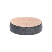 Black Ceramic Pear Shaped Bathroom Set - Matte, Stone Finish