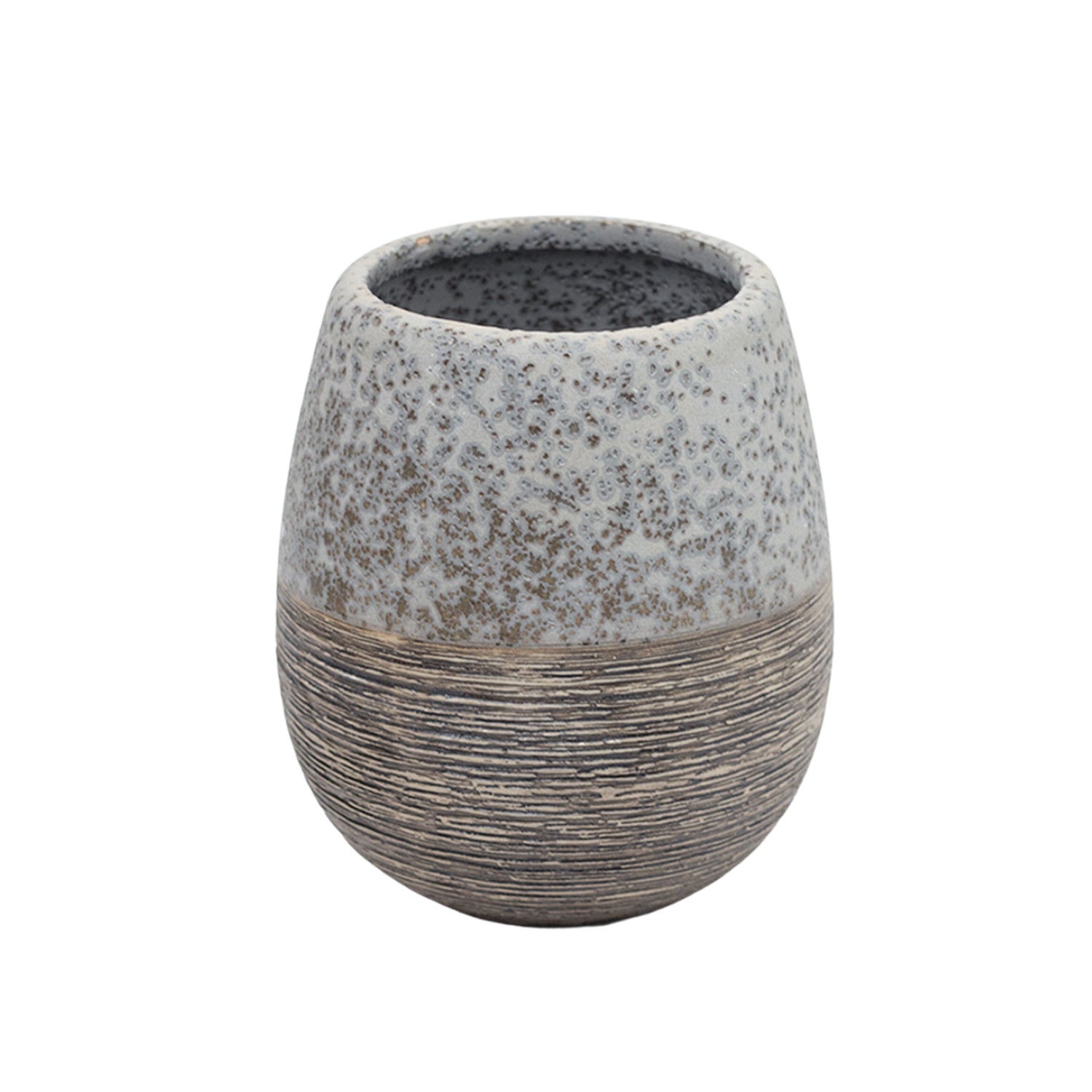 Grey Ceramic Pear Shaped Bathroom Set - Matte, Stone Finish