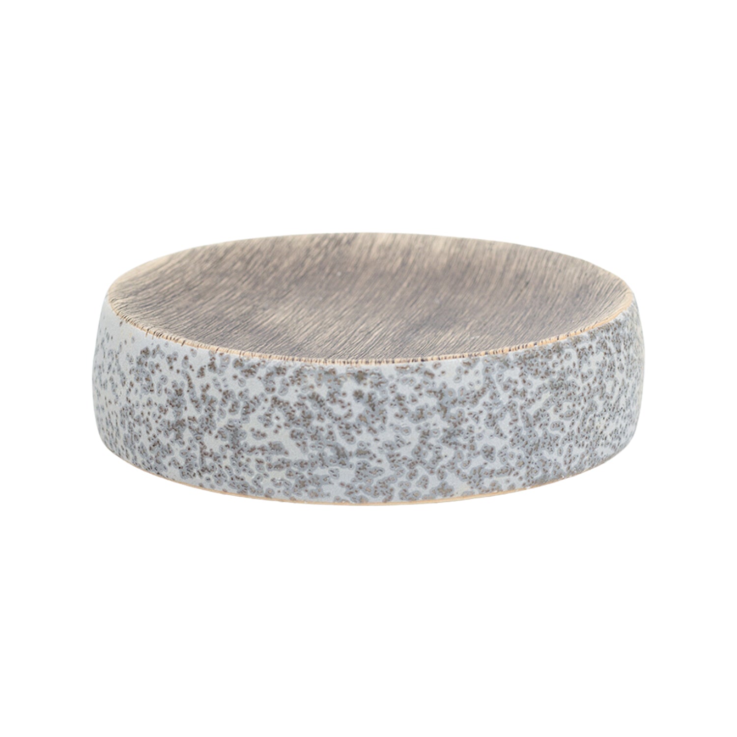 Grey Ceramic Pear Shaped Bathroom Set - Matte, Stone Finish