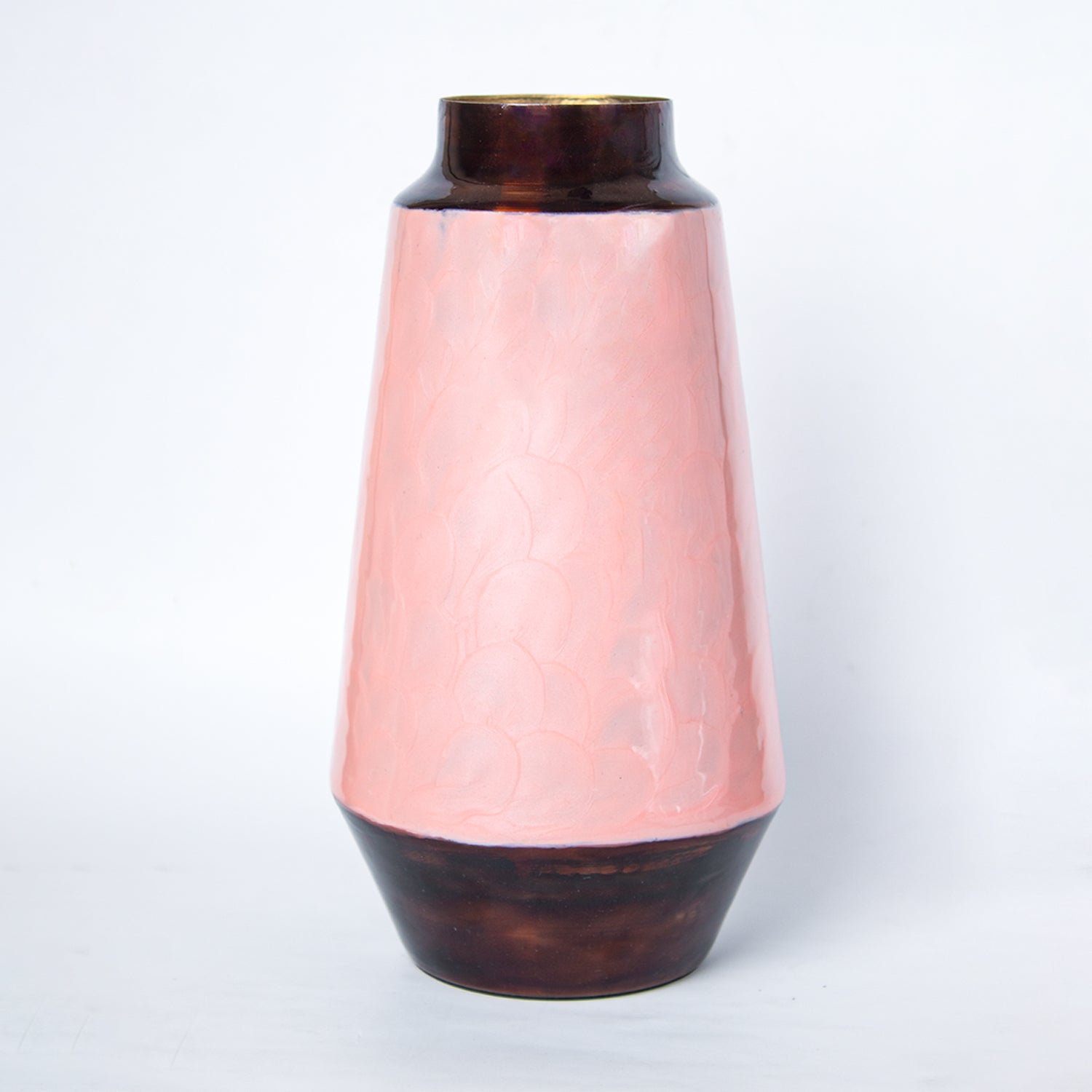 VON CASA Pink Bud Shape Vase (Pink Enamel)